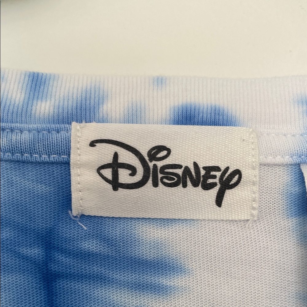 Disney Lady and the Tramp Tie-Dye Tee - Blue & White 2X New without Tags - Picture 2 of 11